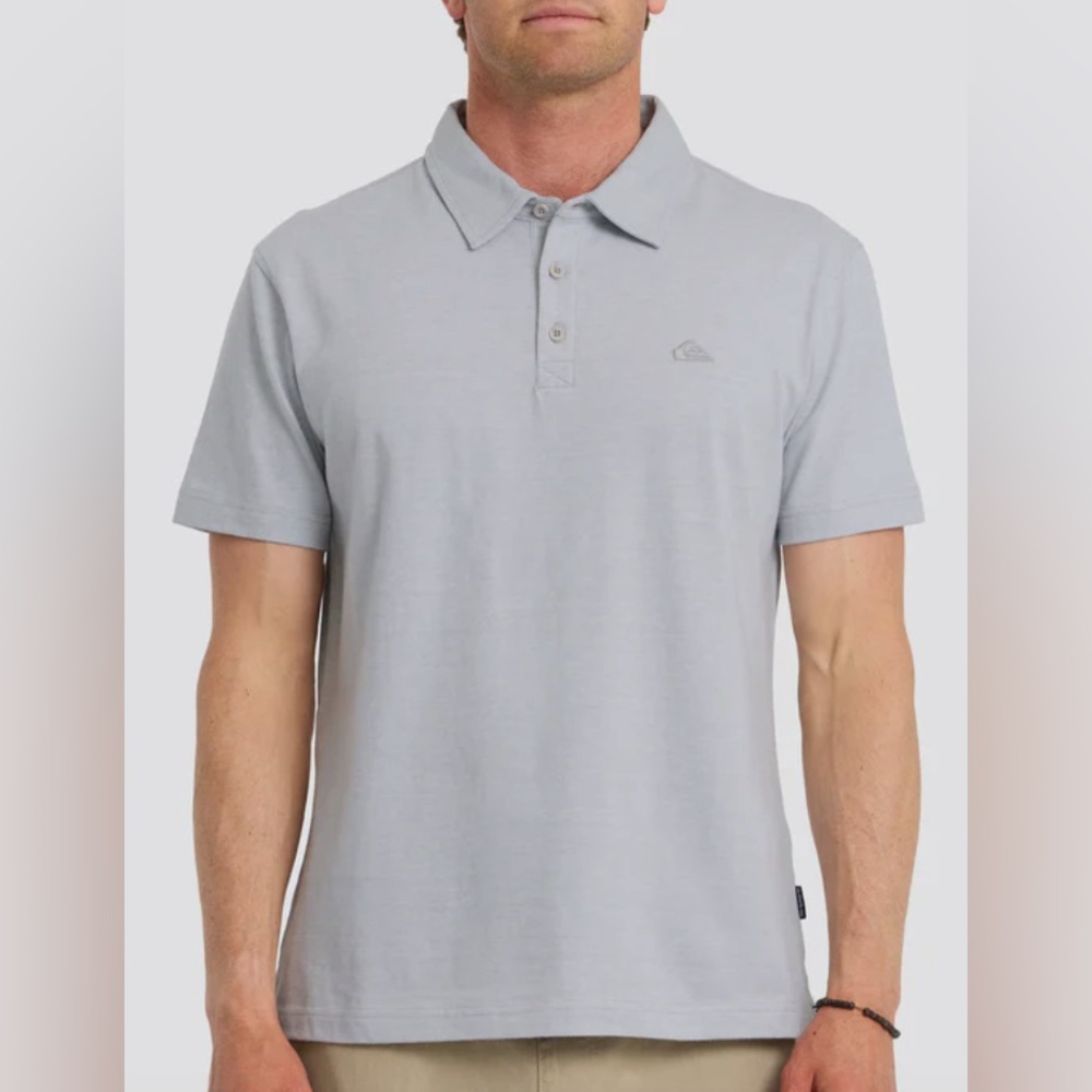 NWOT Quiksilver Sunset Cruise Polo Shirt in Smoked Gray - Size XL